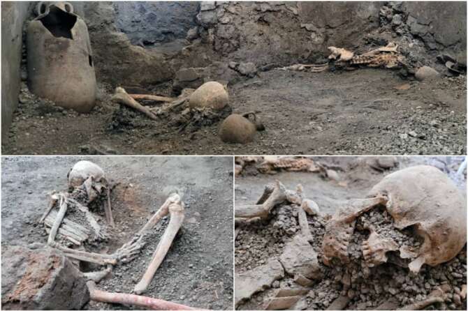 Parco Archeologico di Pompei, trovati due scheletri nella Casa degli Amanti: “Morti insieme durante il terremoto”