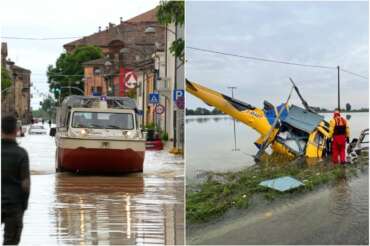 Alluvione in Emilia Romagna, 14 morti e 27mila sfollati solo a Ravenna: precipita elicottero di soccorso, 4 feriti