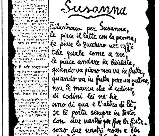 Gianni Rodari, la filastrocca per Susanna