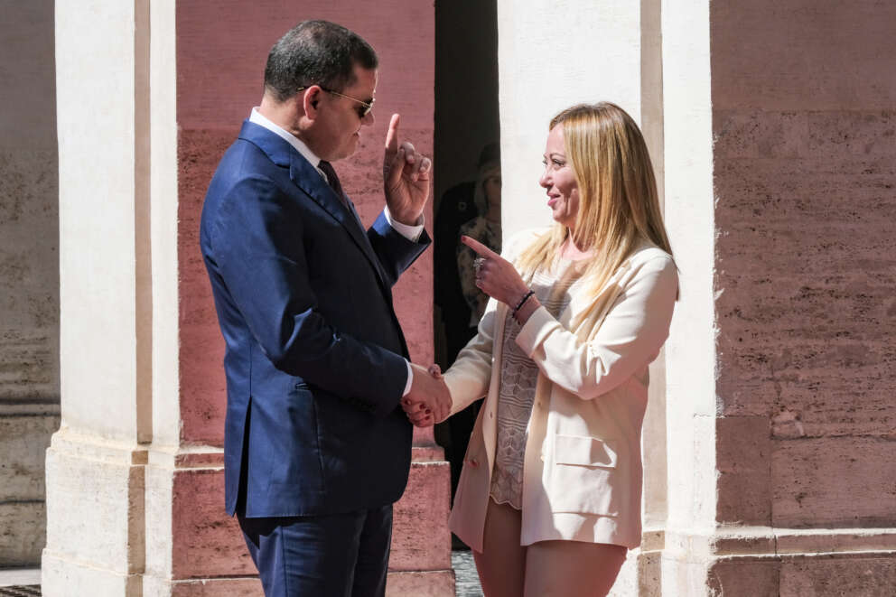 Italia-Libia – il Presidente Giorgia Meloni incontra il PM libico Abdulhamid Dabaiba