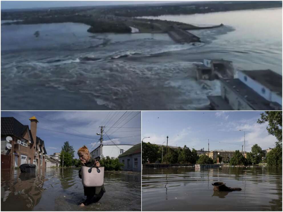 Diga distrutta in Ucraina, Zelensky segnala una “enorme chiazza di petrolio verso il Mar Nero”: 42mila persone a rischio inondazione
