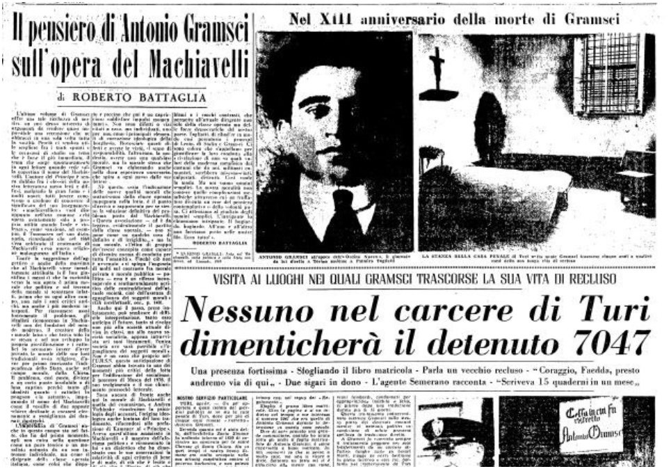 Carcere di Turi, dove Antonio Gramsci trascorse la sua vita da recluso