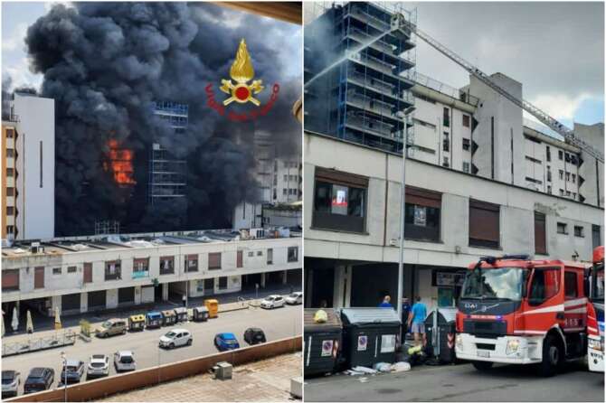 In fiamme palazzo in ristrutturazione a Roma, un morto e molti feriti: il panico dopo l’esplosione