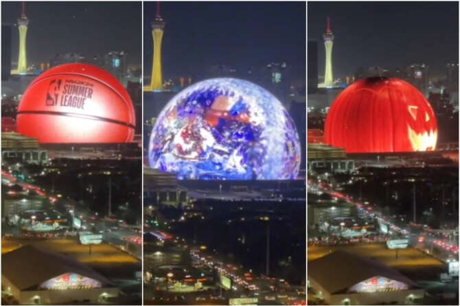 A Las Vegas la struttura sferica più grande del mondo: lo schermo curvo del futuro che cambia gli eventi