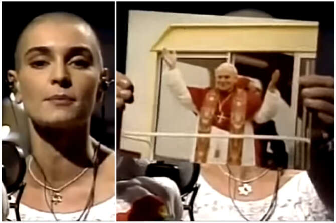 Quella volta che Sinéad O’Connor strappò  la foto di Papa Giovanni Paolo II in diretta tv