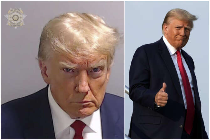 Trump fermato e rilasciato in Georgia: la foto segnaletica fa il giro del mondo