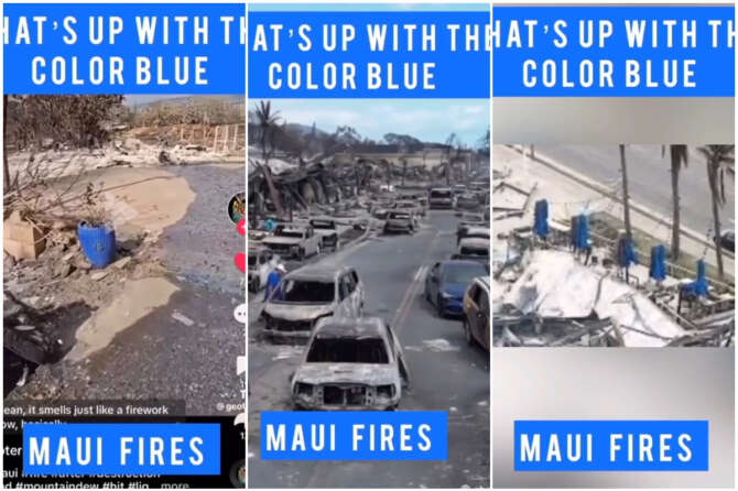 Raggi laser dietro gli incendi alle Hawaii, l’ultima teoria del complotto: “Gli oggetti blu non bruciano”