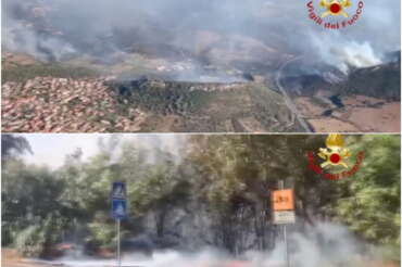 La Sardegna brucia, incendi nel sud e nella costa nord-orientale: 600 evacuati, per il governatore Solinas “roghi dolosi”