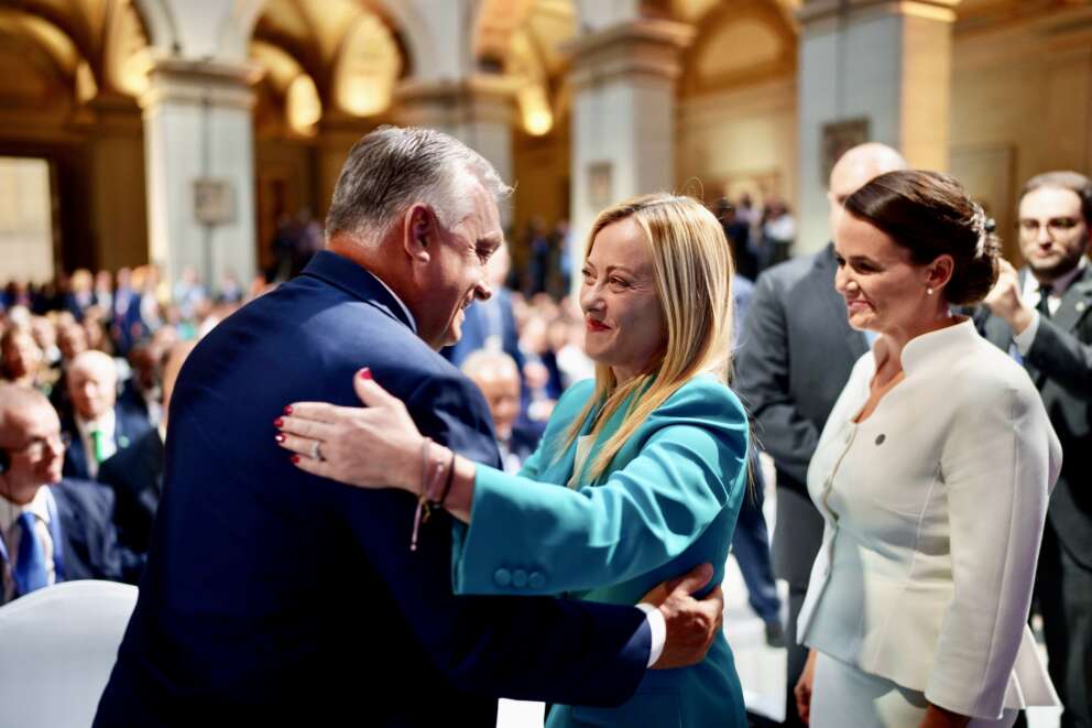 Il Presidente del Consiglio Giorgia Meloni a Budapest per il Demographic Summit