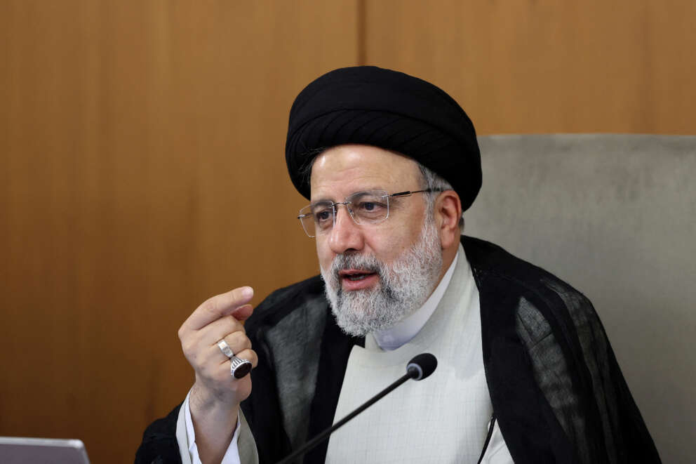 Iranian President Ebrahim Raisi speaks during a meeting with the cabinet in Tehran