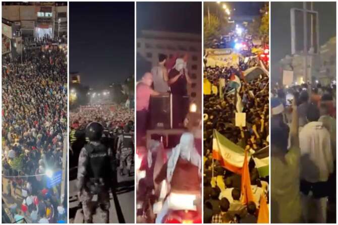 Rivolta del mondo arabo, proteste contro Israele e Usa dopo la distruzione dell’ospedale di Gaza