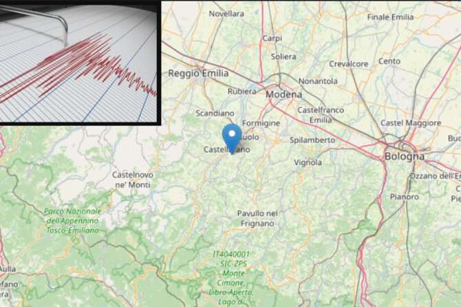 Scossa di terremoto in Emilia Romagna