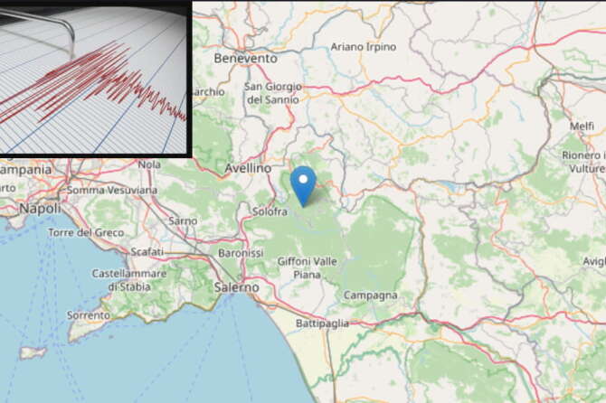Scossa di terremoto in Irpinia