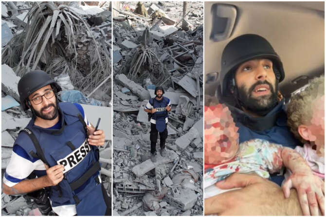 Chi è Motaz Azaiza, il reporter che racconta su Instagram i bombardamenti e il massacro nella Striscia di Gaza