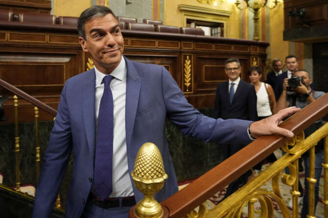 Il leader socialista Pedro Sanchez