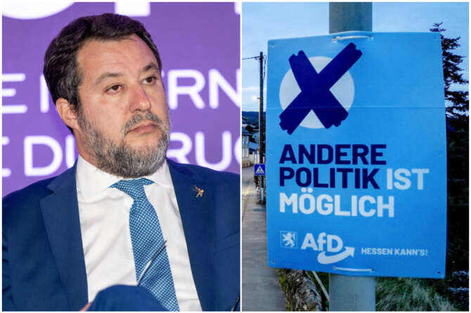 Collage di foto da Lapresse