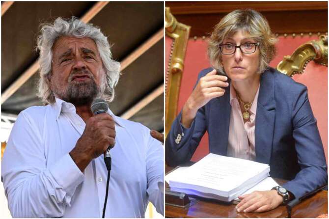 Giulia Bongiorno e Beppe Grillo