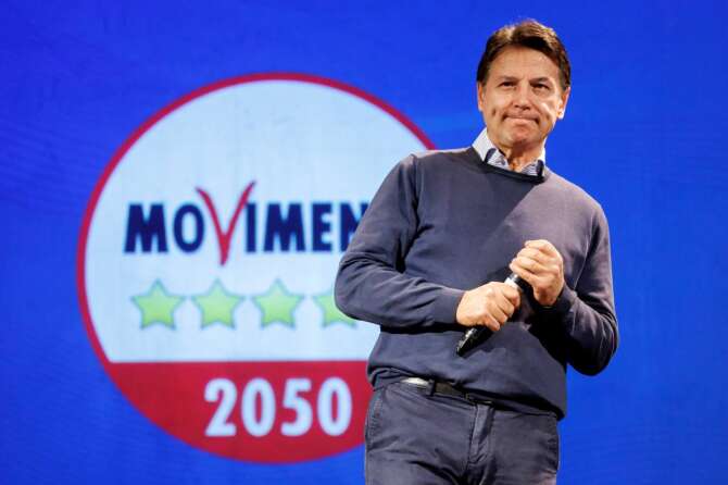 Il leader M5S Giuseppe Conte