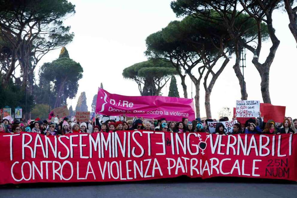 La manifestazione contro la violenza sulle donne
