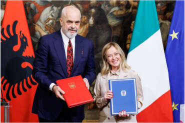 Giorgia Meloni ed Edi Rama