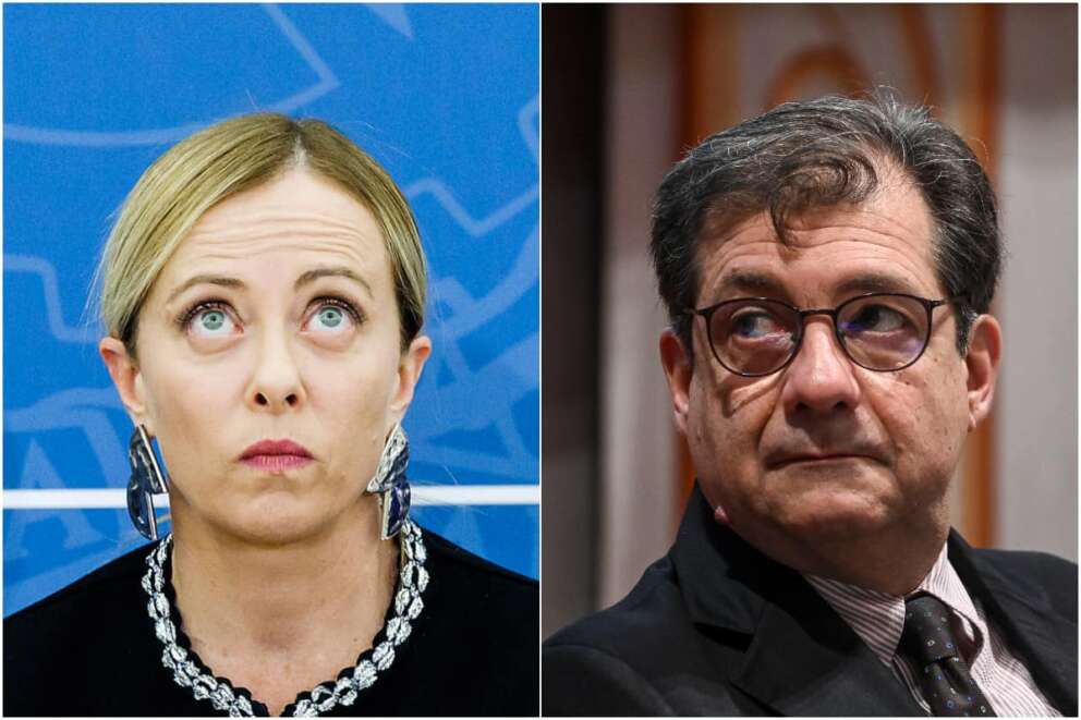 Giorgia Meloni e l’ex consigliere diplomatico Francesco Talò Giorgia Meloni e l’ex consigliere diplomatico Francesco Talò
