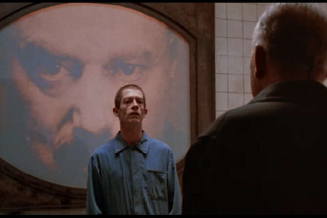 Frame dal film Orwell 1984 ispirato al romanzo di George Orwell