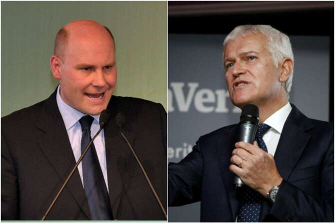 A sinistra Federico Vecchioni, a destra Maurizio Belpietro