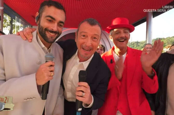 Amadeus, Marco Mengoni e Fiorello a Viva Rai 2 di Fiorello