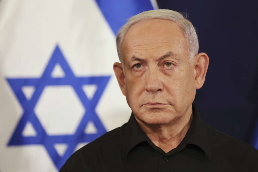 Benjamin Netanyahu in conferenza a Tel Aviv