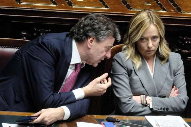 Giancarlo Giorgetti e Giorgia Meloni