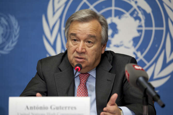Il segretario generale Onu Antonio Guterres
