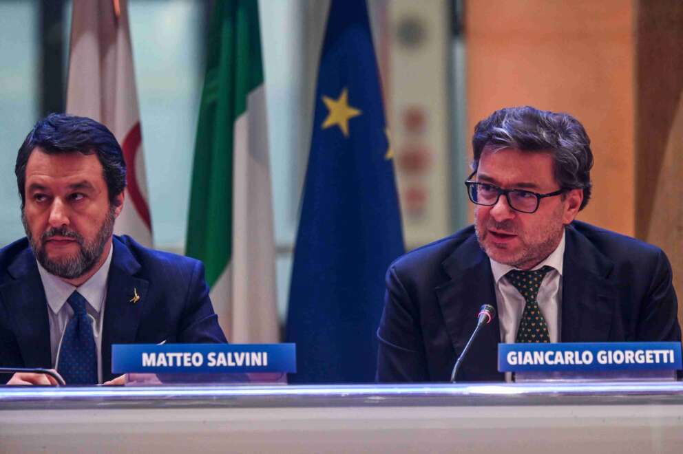 Matteo Salvini e Giancarlo Giorgetti