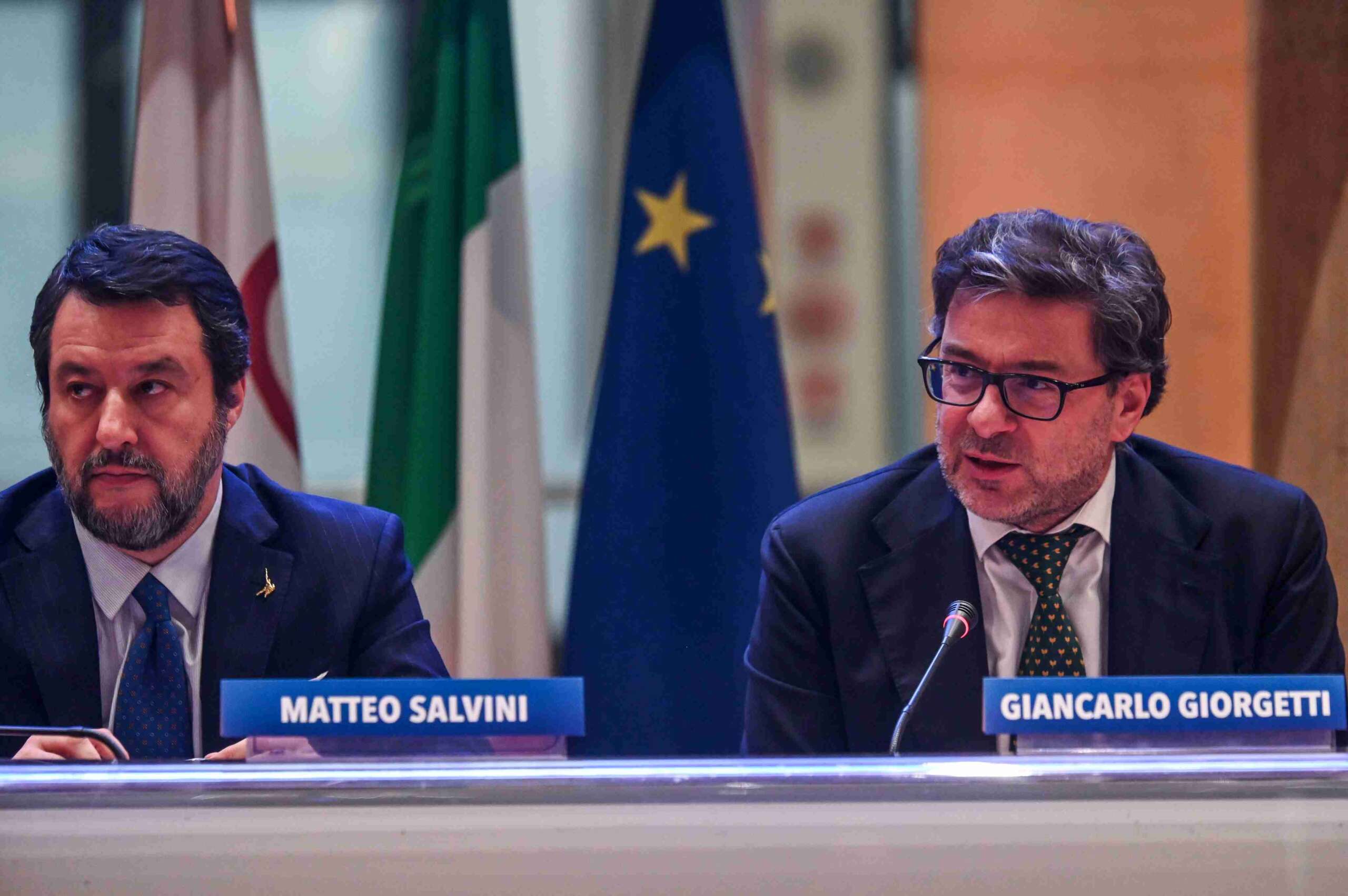 Matteo Salvini e Giancarlo Giorgetti