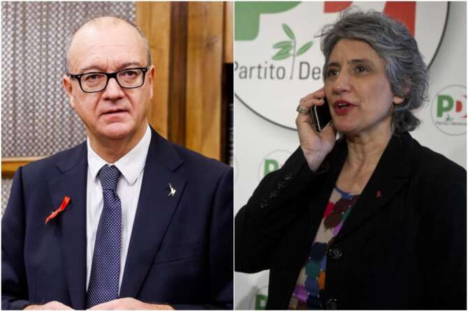 Il ministro Valditara e Anna Paola Concia