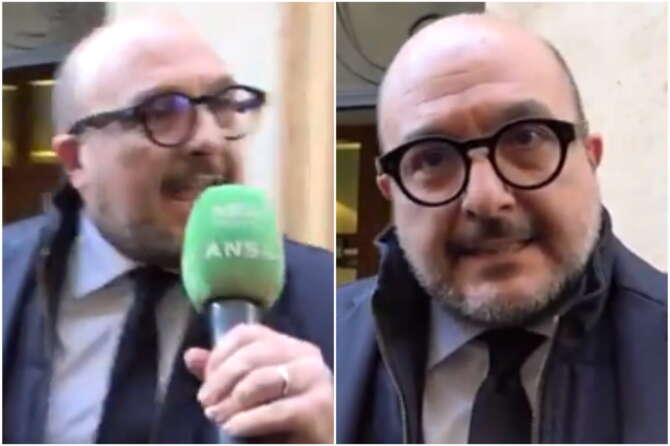 Sangiuliano diventa ‘giornalista’ e chiede ai cronisti che lo incalzano: “Lei si sente anticomunista?”