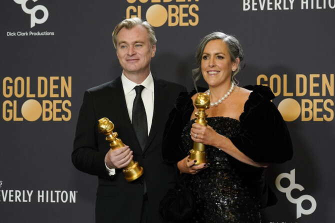 Il regista Christopher Nolan e la moglie e produttrice Emma Thomas