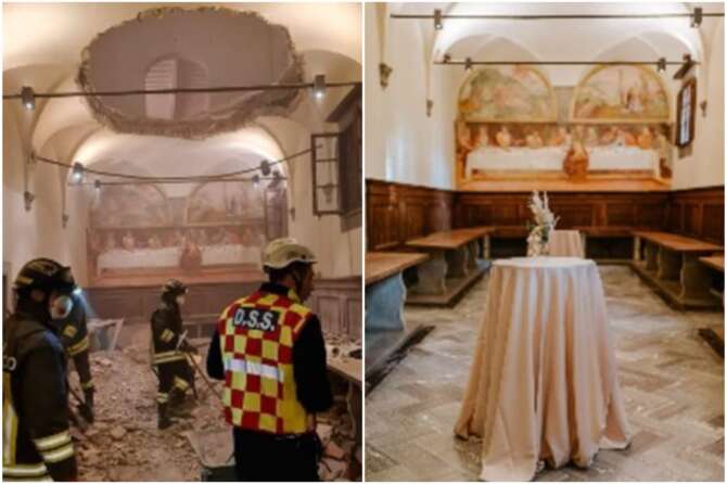 Crolla il pavimento durante la festa di matrimonio, 35 feriti, 5 sono gravi: gli invitati si ritrovano al piano terra