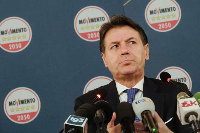 Foto Mauro Scrobogna /LaPresse 11-01-2024 Roma – Politica – M5S, proposte del Movimento per spezzare legami tra politica e affari – Nella foto: il presidente M5S Giuseppe Conte January 11, 2024 Roma – Politics – M5S, proposals from Movement to break ties between politics and business – In the photo: the M5S president Giuseppe Conte