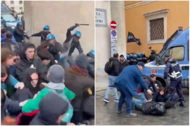 Manganelli a Pisa, studenti caricati dalla polizia al corteo pro-Palestina: “Piantedosi non dice niente?”