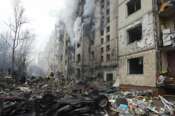 Guerra in Ucraina, bombardamenti a Kiev (foto di repertorio)