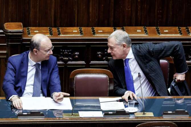 I ministri Giuseppe Valditara e Adolfo Urso