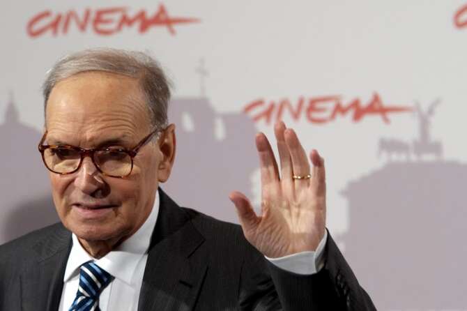 Foto Virginia Farneti / LaPresse 01-11-2010 Roma Spettacolo Festival Internazionale del Cinema di Roma Photo Call con Ennio Morricone e Antonio Nella foto Ennio Morricone Photo Virginia Farneti/Lapresse 01-11-2010 Rome Entertainment International Rome film festival Photo Call with Ennio Morricone and Antonio In the photo Ennio Morricone