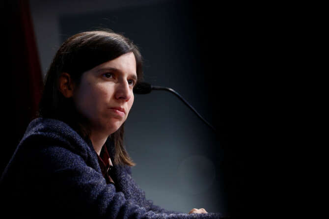 Elly Schlein partecipa alla conferenza nazionale delle donne democratiche – Politica – Roma, Italia – Sabato, 09 Marzo 2024 (foto Cecilia Fabiano / LaPresse)   Elly Schlein participates at general conference of democratics women – Politics – Rome, Italy – Saturday , March 09, 2024 (photo Cecilia Fabiano / LaPresse)