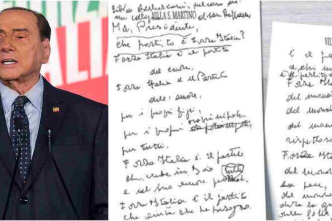 Silvio Berlusconi, le ultime parole scritte in ospedale