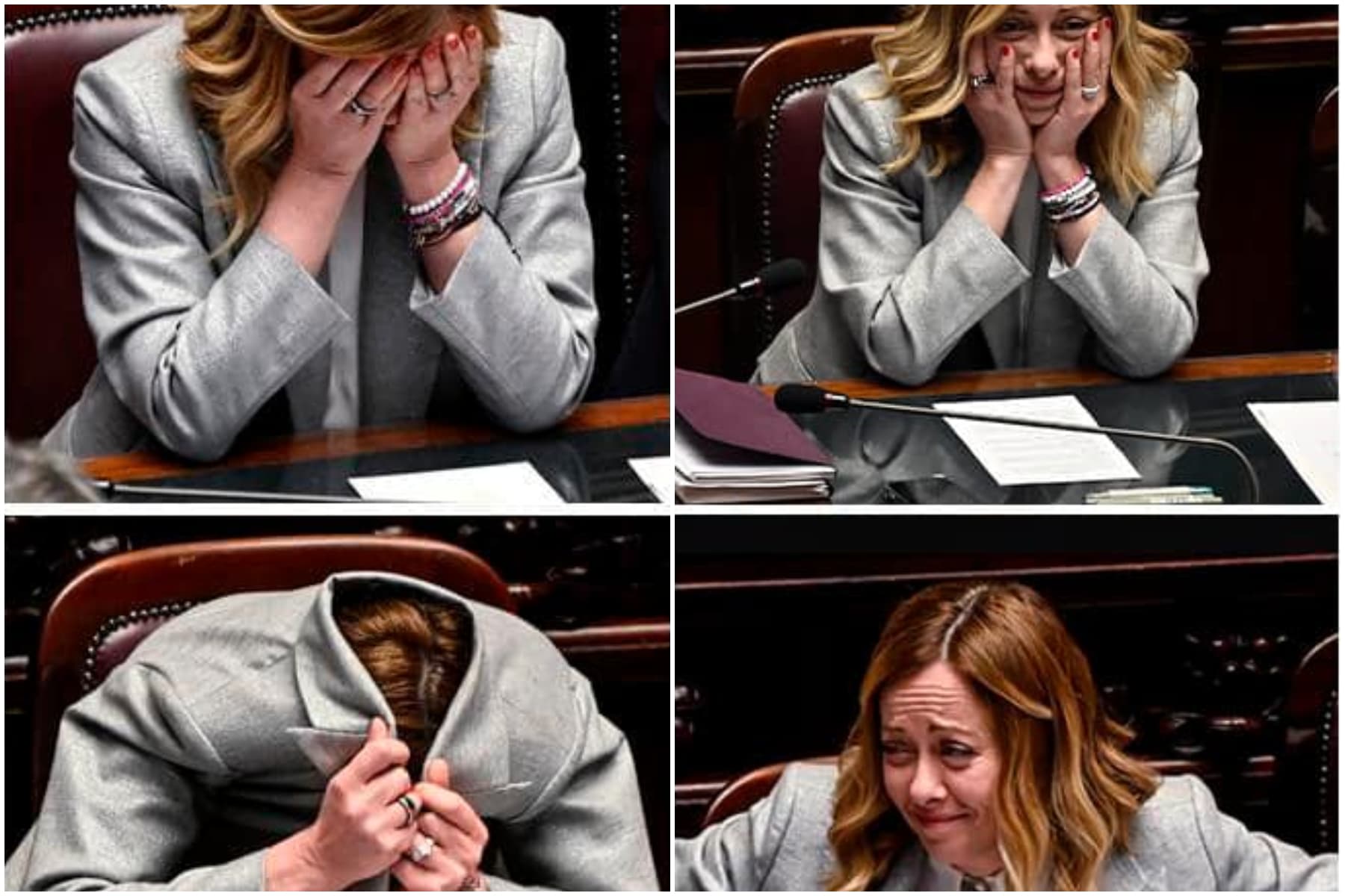 La postura di Meloni: perché la testa nella giacca. Le polemiche e le scuse