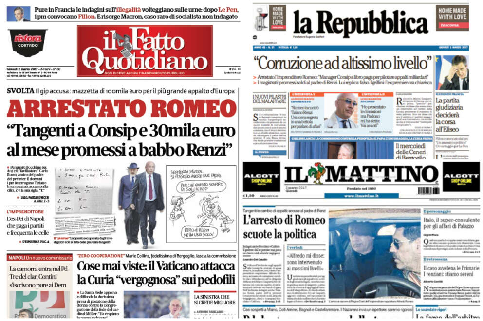 giornali-arresto-romeo