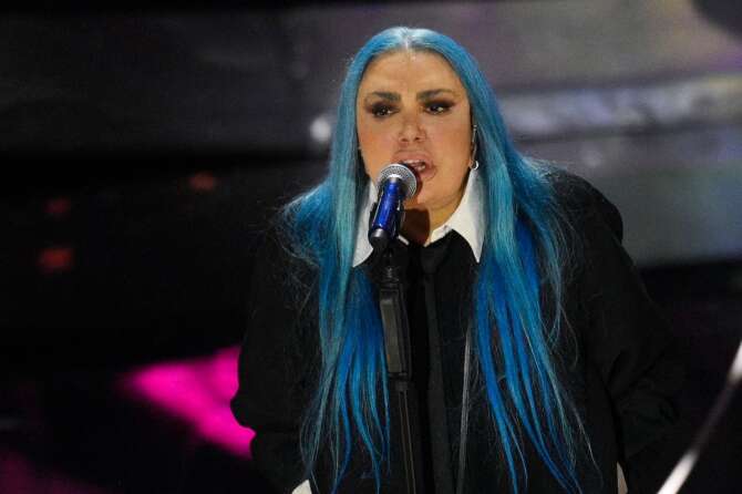 Loredana Bertè during the 74th edition of the SANREMO Italian Song Festival at the Ariston Theatre in Sanremo, northern Italy – Tuesday, FEBRUARY 6, 2024. Entertainment. (Photo by Marco Alpozzi/LaPresse)