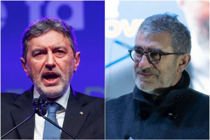 A sinistra Marco Marsilio, a destra Luciano D’Amico