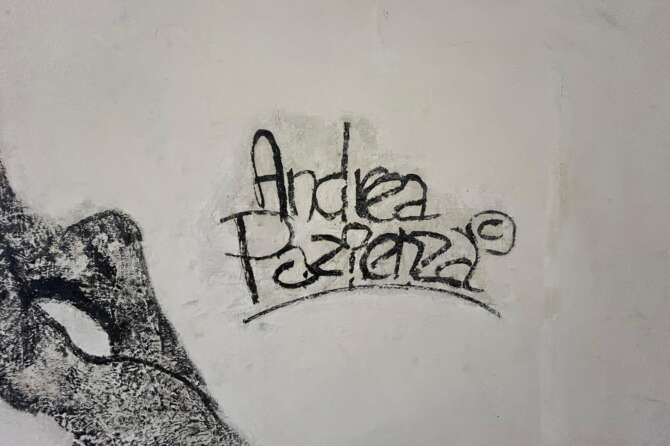 Firma di Andrea Pazienza (FOTO DELL’AUTORE)
