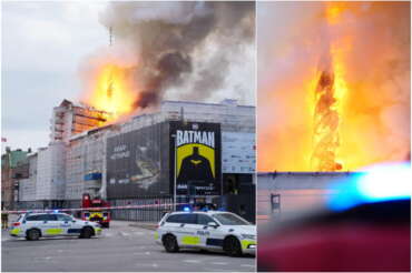 Incendio alla Borsa di Copenaghen, crolla la guglia inghiottita dalle fiamme: “È la nostra Notre Dame”
